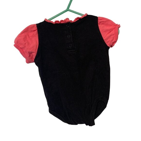 Blac Label Pink Girls Infant baby Size 3 6 months pink Black Ruffle Detail 1 pie - Picture 2 of 2